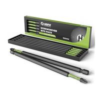 Heifix 6 x 150mm PH2 Impact Long Screwdriver Magnetised Bit Set in Eco Storage Box - Phillips Drill Screw