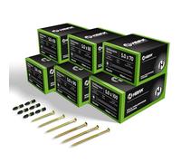 Heifix 600-Piece Wood Screw Pozi Double Countersunk Assortment Bundle (5 x 50, 5 x 60, 5 x 70, 5 x 80, 5 x 90, 5 x 100) - FREE Screw Bit Included (Set Of 600)