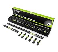 Heifix 8 Piece Magnetic Bit Holder Set - 150mm & 60mm Impact Bit Holders with 6 x 25mm PZ2 Impact Bits - Eco-Friendly Storage Box - High Torque, Magnetised, Corrosion Resistant, Screwdriver Bits