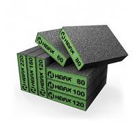 HEIFIX 8 Piece Multipurpose Sanding Block Pads Set - Mixed Grit Pack 60/80/100/120/180/220 - Hand Sanding Pads for Wood, Metal, Walls & Paint Prep