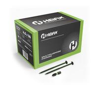 Heifix Decking Screws Pozi Countersunk - Free Screw Bit Included (Qty 200, 4.5 X 50mm)