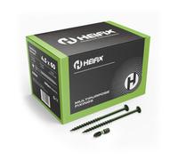 Heifix Decking Screws Pozi Countersunk - Free Screw Bit Included (Qty 200, 4.5 X 60mm)