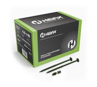 Heifix Decking Screws Pozi Countersunk - Free Screw Bit Included (Qty 200, 4.5 X 65mm)