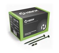 Heifix Decking Screws Pozi Countersunk - Free Screw Bit Included (Qty 200, 4.5 X 75mm)