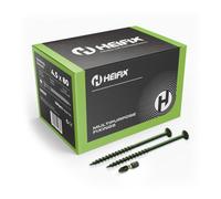 Heifix Decking Screws Pozi Countersunk - Free Screw Bit Included (Qty 200, 4.5 X 80mm)