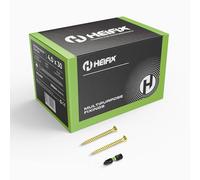 Heifix Multi-Purpose Wood Screws - FREE Screw Bit Included (QTY 1000, 4mm x 30mm) Pozi Double Countersunk
