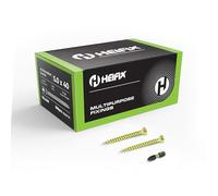 Heifix Multi-Purpose Wood Screws - FREE Screw Bit Included (QTY 200, 5mm x 40mm) Pozi Double Countersunk
