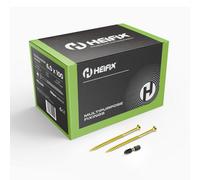 Heifix Multi-Purpose Wood Screws - Qty 100, 6mm X 100mm - Free Screw Bit Included - Pozi Double Countersunk