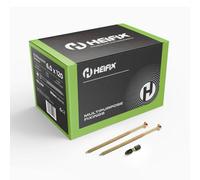 Heifix Multi-Purpose Wood Screws - Qty 1000, 6mm X 120mm - Free Screw Bit Included - Pozi Double Countersunk