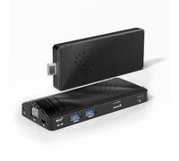 HEIGAOLAPC Fanless Stick PC, Mini Computer Pentium N4200 4GB RAM 64GB eMMC (1.1 GHz), Micro PC, USB PD3.0 HDMI 4K 60Hz Wi-Fi 5.0 Gigabit Ethernet BT 5.0 on Business Office Industrial IOT (No type-c)