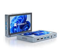 HEIGAOLAPC Mini Computer PC Mini PC Desktop Computer 5.5 inch with Touchscreen, N5095, 16GB Ram 256GB Rom, Win11 Pro, Dual Output HDMI 2,0 & Type-C3.1, 5000mAh Battery, WiFi5,0, Wake up on Lan RJ-45