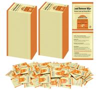 Heigble 100 Pack Lead Remover Wipes for Shooting Hand&Surface Cleaning Wipes Effectively Removes Lead, Dust, Oil&Grime Individually Wrapped Wipe for Shooting Ranges, Hunting, Industrial Use (Orange)