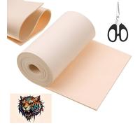 Heigble 148 x 6.3 Inch Rolled Blank 1mm Tattoo Practice Skin with 1 Scissors, One Roll Equivalent to 20+ Pieces 1mm Fake Skin Double Sides, Thick Silicone, Free Cutting, for Beginners Professionals