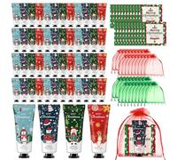 Heigble 72 Christmas Hand Cream Gift Set Christmas Stocking Stuffers Hand Cream Travel Size Care Cream Bulk Mini Hand Lotion for Dry Cracked Hands Employees Colleagues Teacher Gifts