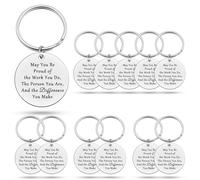 Heigebi 12 PCS Thank You Gifts for Women Fitness Coach Keyring Inspirational Gift for Colleague Friend Appreciation Gift for Men Fitness Trainer Employee Birthday Thanksgiving Motivational Gifts
