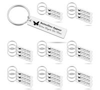 Heigebi 24 PCS Butterfly Memorial Gift for Loss of Mom Remembrance Gifts Keyring for Loss of Dad Bereavement Gifts In Memory Of Mom Sympathy Gifts for Brother Sister Daughter Friend