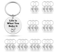 Heigebi 24PCS Funny Baker Gifts Baking Lover keyring for Women Baking Themed Gifts keyring Cooking Chef Gifts for Culinary Student Graduation Gift Inspirational Gifts for Baker