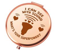 Heigebi Appreciation Gifts for Sonographer Folding Makeup Mirror Sonographer Gift for Women Thank you Gift Ultrasound Technician Gifts for Women Radiologist Tech Presents Pocket Makeup Mirror