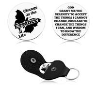 Heigebi Butterfly Sobriety Coin Sobriety Coins for Support Motivation Ideal Sobriety Gifts for Women Men Serenity Prayer Medallion Butterfly Pocket Token Alcoholics Anonymous Presents for Her Him