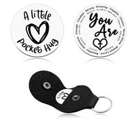 Heigebi Christian Gifts for Women Men Pocket Hug Token Inspirational Gifts for Friends Religious Spiritual Ideas for Mom Father Son Daughter Sister Graduation Christmas Birthday Present Double Sided