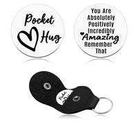Heigebi Inspirational Gift for Men Women Pocket Hug Token Positive Affirmation Gifts for Women Christmas Graduation Birthday Gift for Son Daughter Friend Sister Double Sided Message Engraved