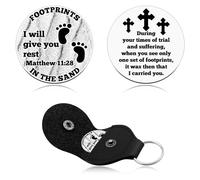 Heigebi Inspirational Gift for Women Men Pocket Hug Token Christian Gift Bible Verse Gifts for Son Daughter Mom Dad Christmas Graduation Mothers Day Fathers Day Birthday Present Double Sided Engraved