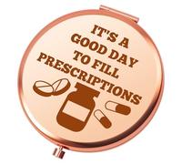 Heigebi Pharmacist Gifts Pharmacy Technician Gift Travel Makeup Mirror Pharmacist Gifts for Medical Workers Pharmacy Appreciation Retirement Gift Pocket Makeup Mirror Funny Tech for Nurses