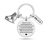 Heigebi Roller Skate Keychain Athletic Keychain Roller Skate Gifts Keyring Skate Lover Gift RollerTeam Gifts Figure Skater Gift Skating Coach Gift Ice Skate Keychain
