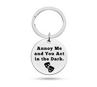 Heigebi Theater Gifts Theatre Keyring Drama Gift Tragedy and Comedy Keying Gift Drama Keyring Drama Graduation Gifts for Drama Students Actor Actress Gift Drama Keychain Theatre Broadway Drama Gifts