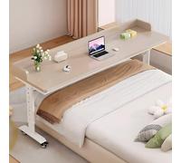 Height Adjuble Rolling Overbed Table 70.8" for Full Beds 23.6" Wide Desktop 26.7" 40.6" Adjuble Height Locking Wheels Perfect for Dual Monitors Crafts & Dining.