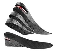 Height Adjustable 3-Layer Cushioned Heel Inserts Invisible Heel Increase Insoles Lift 2.56 Inch Height Increasing Insoles for Men