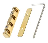Height Adjustable 4-String E Bass Saddle Brass Roller Guitar Replacement for Electric Part Brass Wheels Replacement