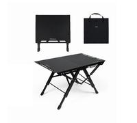 Height Adjustable Aluminum Folding Grill Table - Lightweight Portable Camping Side Table Perfect for Outdoor Cooking Picnics & Tailgating Quick Setup & Easy Transport