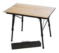 Height Adjustable Aluminum Folding Table, Portable Rectangular Camping Table for Outdoor Garden, Wedding, Banquet, Party - Easy to Fold and Store