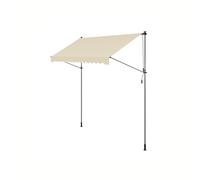 Height-Adjustable Awning, Beige / 300 x 120 cm