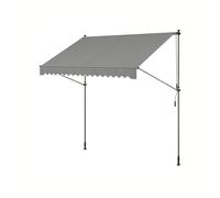 Height-Adjustable Awning, Grey / 350 x 120 cm