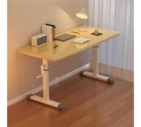 Height Adjustable Crank Standing Desk - Manual Crank Writing Table for Home Office Bedroom & Living Room - Ergonomic Workspace Furniture