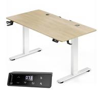Height-adjustable desk Beige 160x75x72-117cm