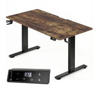 Height-adjustable desk brown 160x75x72-117cm