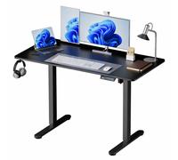 Relaxdays height-adjustable electric desk with display, choice of sizes, metal frame, wood-effect top, colour