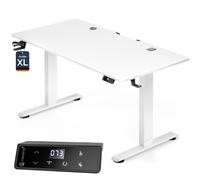 Height-adjustable desk white 160x75x72-117cm