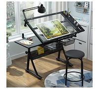 Height Adjustable Ding Table for Artists Tilting s Top Art De with Craft Wortat in Natural Wood h Ideal for Painting & Writing