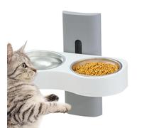 Height Adjustable Double Feeding Bowls - Removable Dog and Cat Food, Stainless Steel Bowls Raised Stand | Multipurpose Pet Food and Water Bowl to Protect the Neck, Comfort Eating and