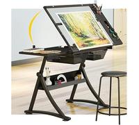 Height Adjustable Drafting Table Artist's Desk with Tilting Top for Painting Workstation with Storage Perfect for Creative Professionals and Hobbyists