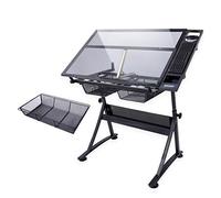Height Adjustable Drafting Table - Ding Desk Craft Table Large Art Desk for Home Office Studio & Drawing Versatile Workstation with Storage Solutions