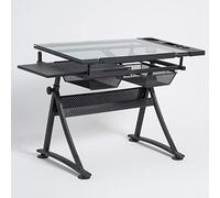 Height Adjustable Drafting Table - Ergonomic Art Desk for Home Office Crafting, Sturdy Construction, Perfect Workstation for Drawing and Design