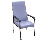Height Adjustable Ergonomic Lounge Chair - High Backed - Blue Upholstery