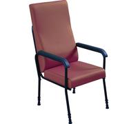 Height Adjustable Ergonomic Lounge Chair - High Backed - Brown Upholstery