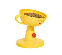 Height Adjustable Feline Feeding Set Five Tier Raised AntiSkid Dishes Suitable Nutrition Hydration Comfort Standing Usage Travel Camping Vehicle Residence Interior Exterior Lawn