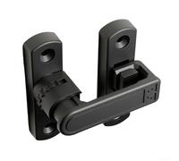 Height Adjustable-Flip, Latch Lock, for 90 and 160 Degree-Sliding and Swinging Doors, with Zinc Alloy Construction, and Adjustable Superficies Mechanism(Black)